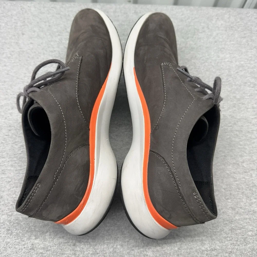 Cole Haan Shoes Grand Troy Men's Size 10 M Grey Orange Nubuck Sneakers C33761